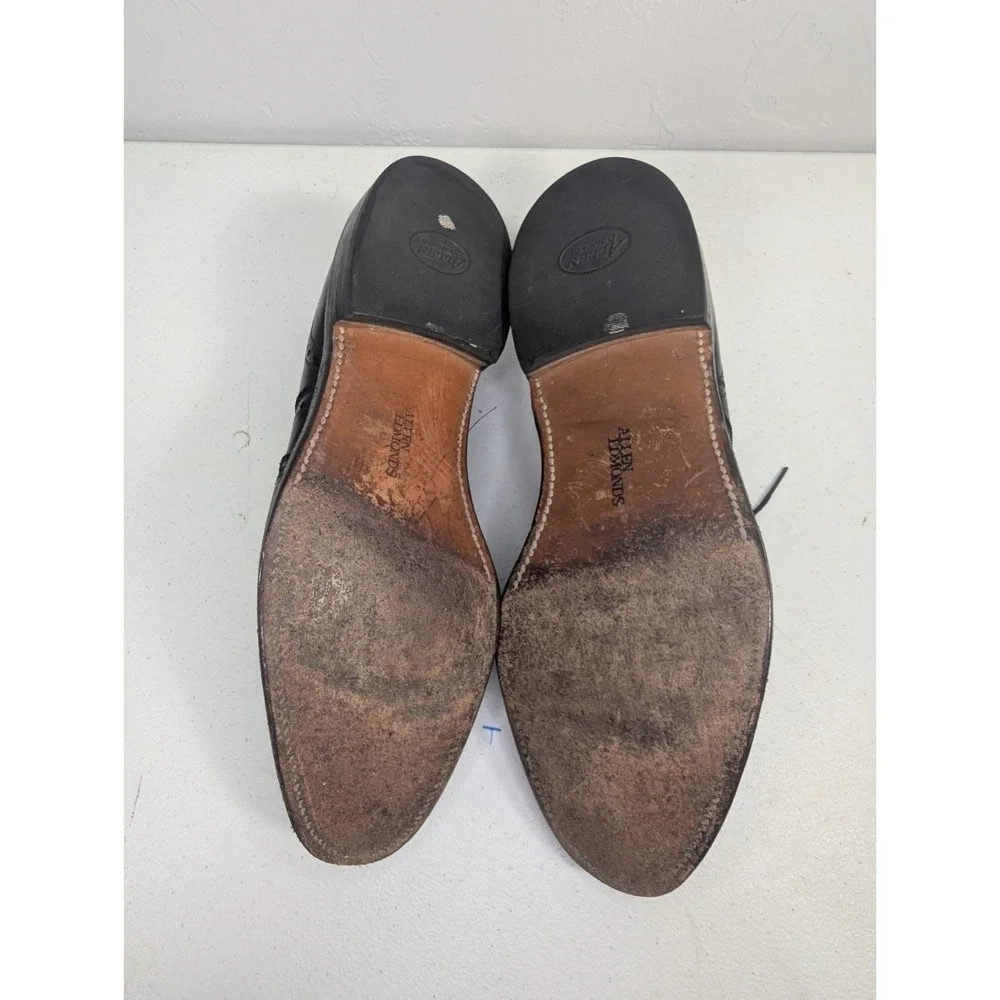 Vintage 1988 Allen‎ Edmonds Boulevard 6305 Black Calf Wingtip Oxford Shoes 11 A